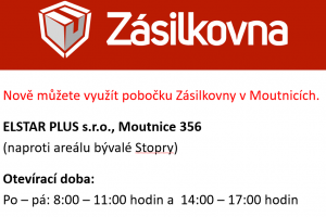 Pobočka Zásilkovny v Moutnicích