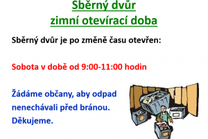 Sběrný dvůr - změna otevírací doby