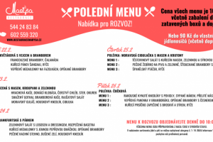 Rozvoz menu zdarma - Restaurace Maryša